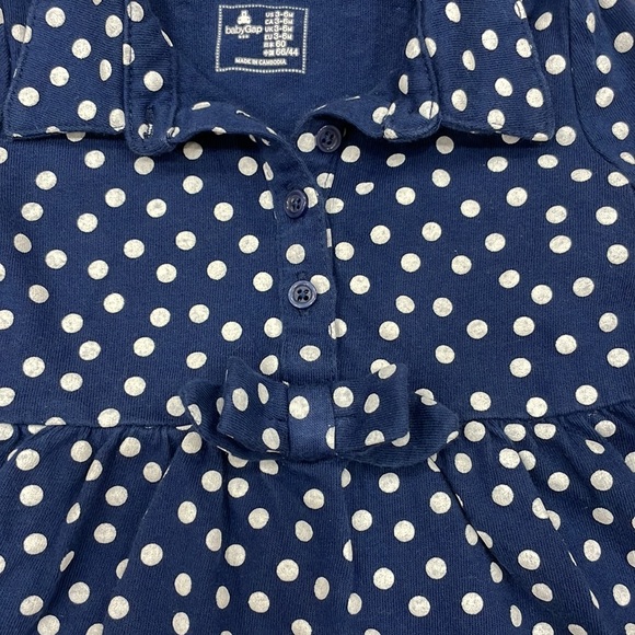 GAP navy blue short sleeve polka dot dress - Picture 4 of 5